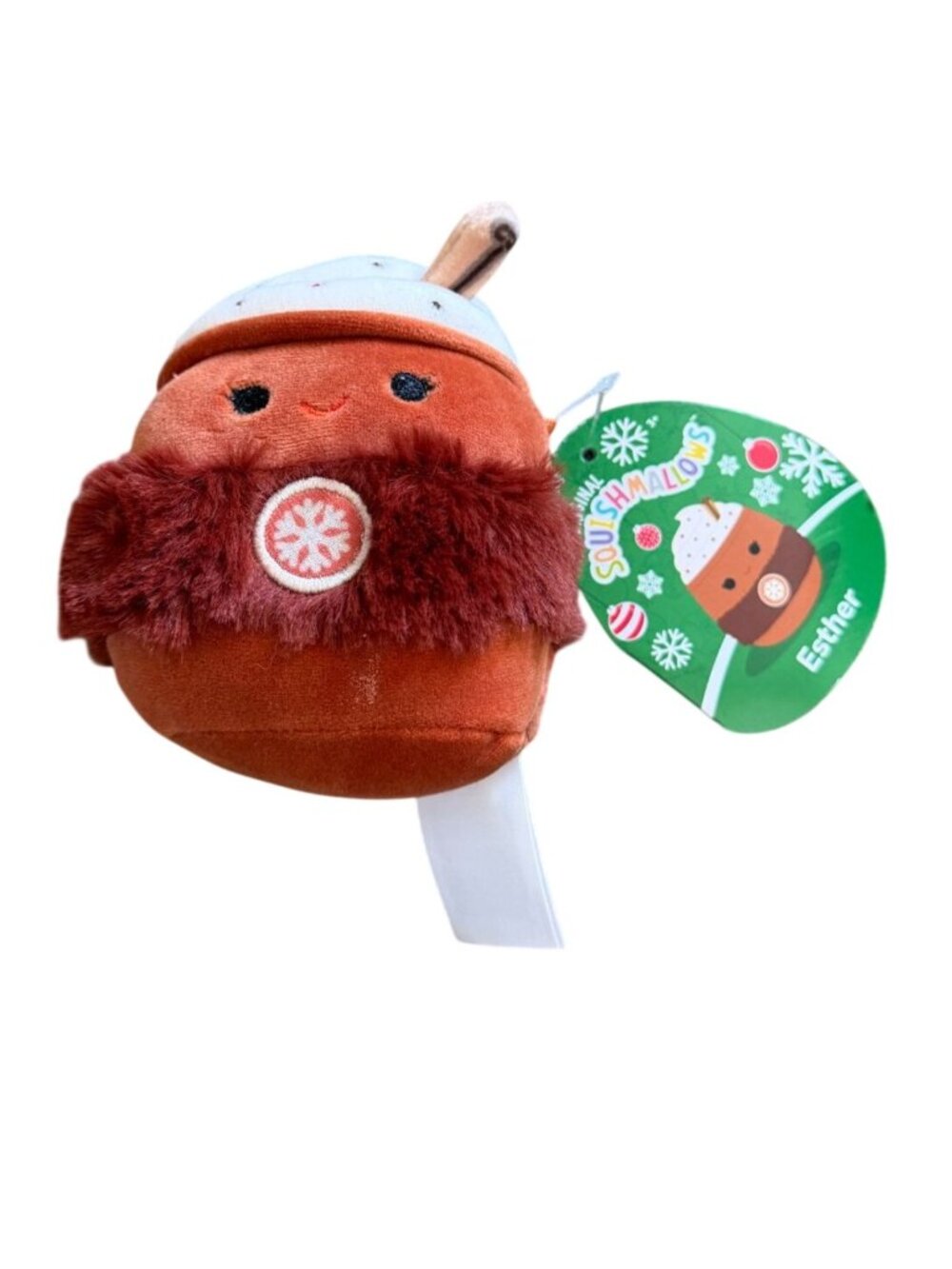 Squishmallows Esther 4” Holiday Hot Cocoa Plush Toy-NWT